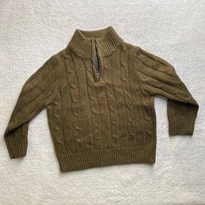 SHEIN Toddler Boys Quarter Zip Cable Knit Sweater (3Y)